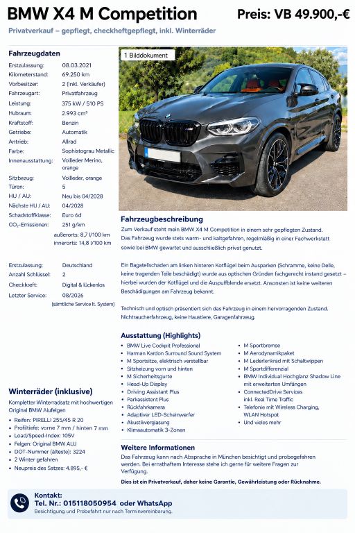 Image of BMW X4 M