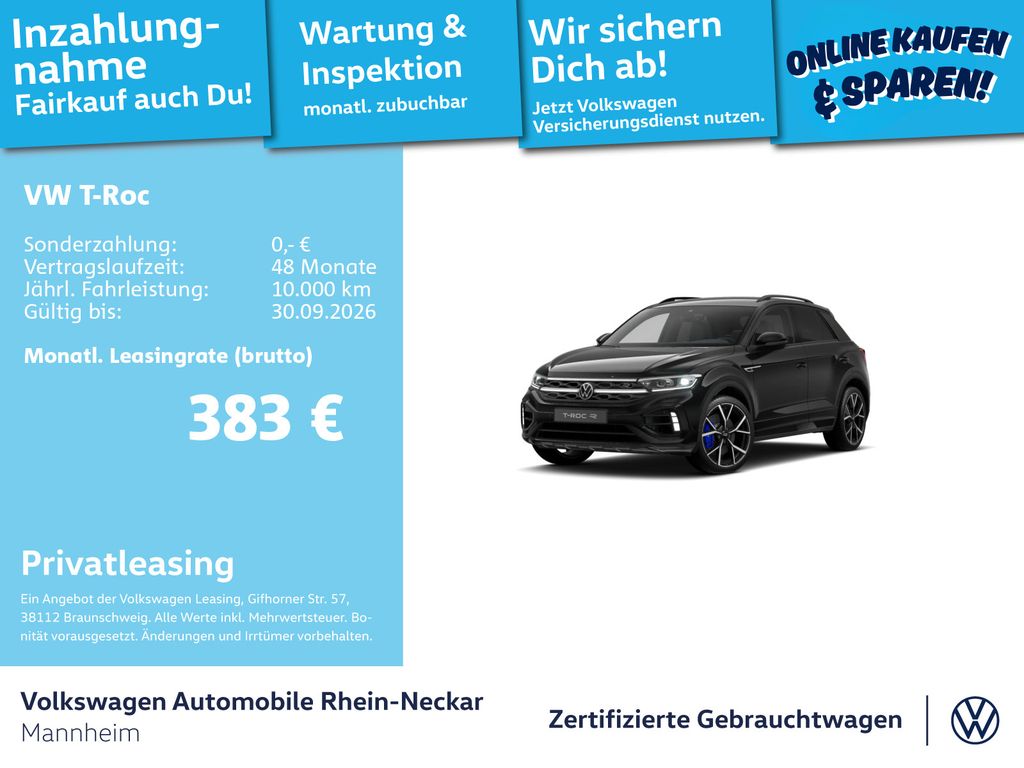T-Roc R 2.0 TSI DSG GAR 2030 Navi Kamera Matrix