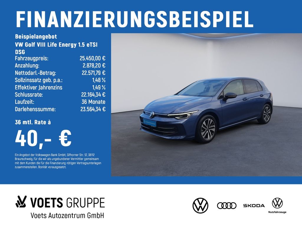 Golf VIII Life Energy 1.5 eTSI DSG SHZ+LED+PDC