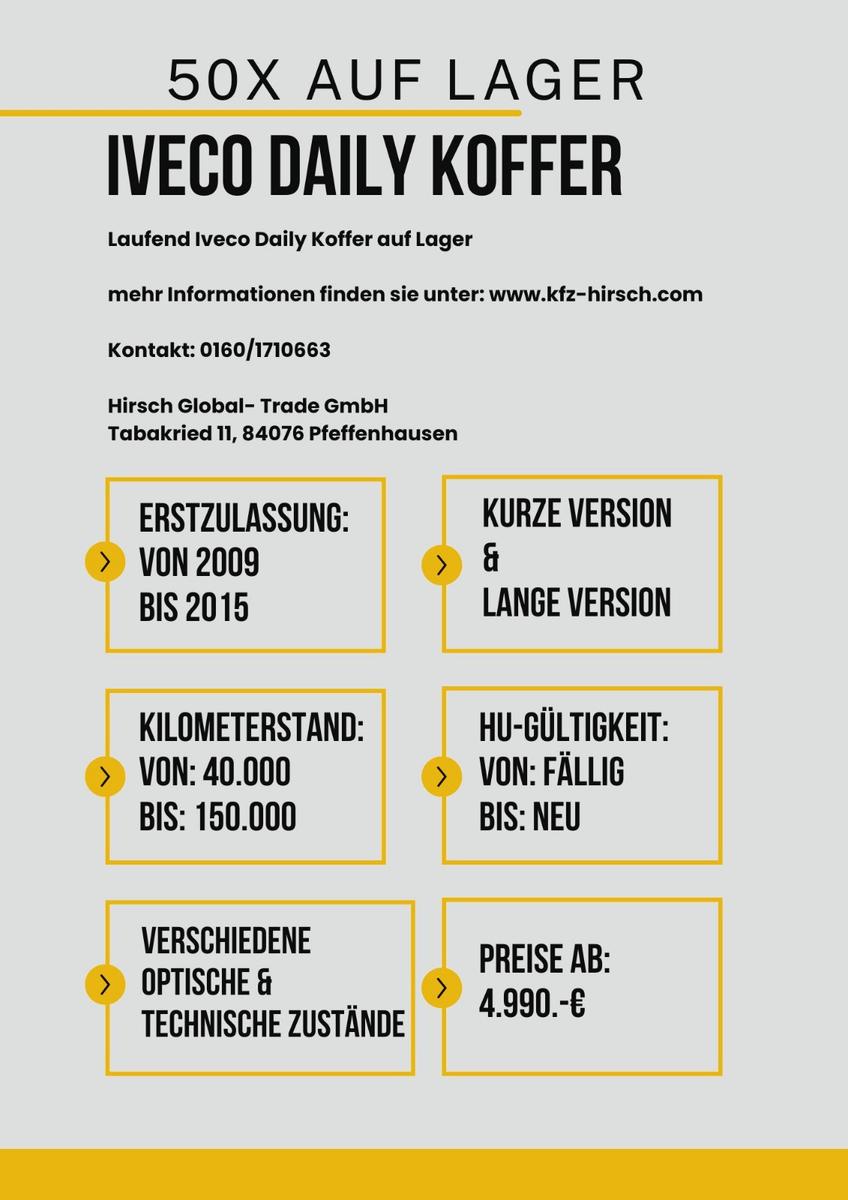 Iveco Daily Automatik*Luftfeder*Integralkoffer Koffer