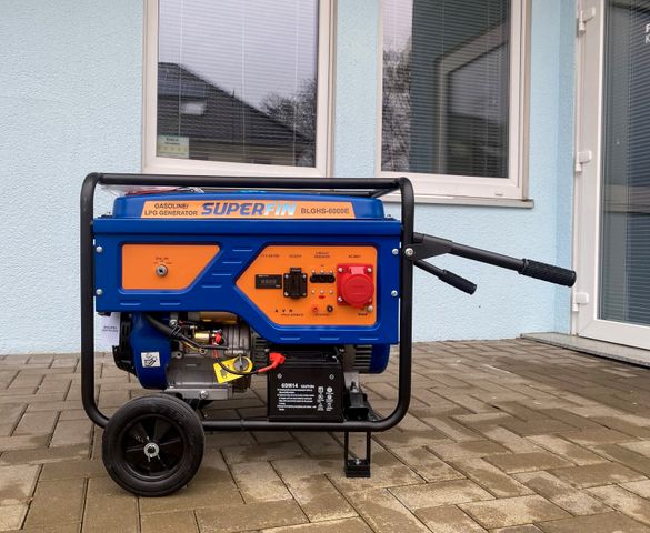 Altele SUPERFIN Stromerzeuger 6KW LPG BENZIN Generator