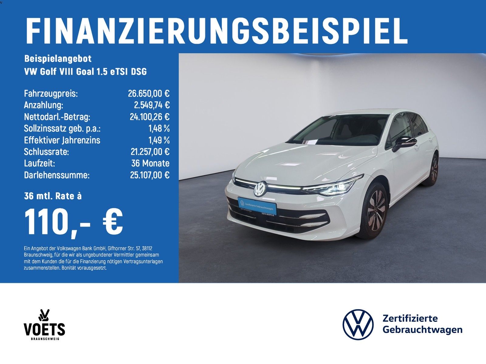 Volkswagen Golf VIII Goal 1.5 eTSI DSG LED+RearView+ACC foto 1