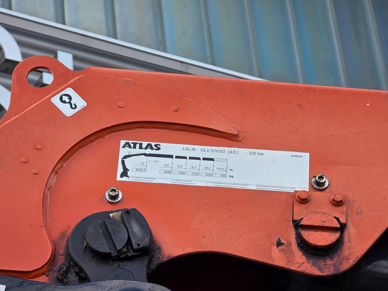 Fahrzeugabbildung Mercedes-Benz Arocs 1835 KK Heckkran Atlas 126.3E-A3L Funk