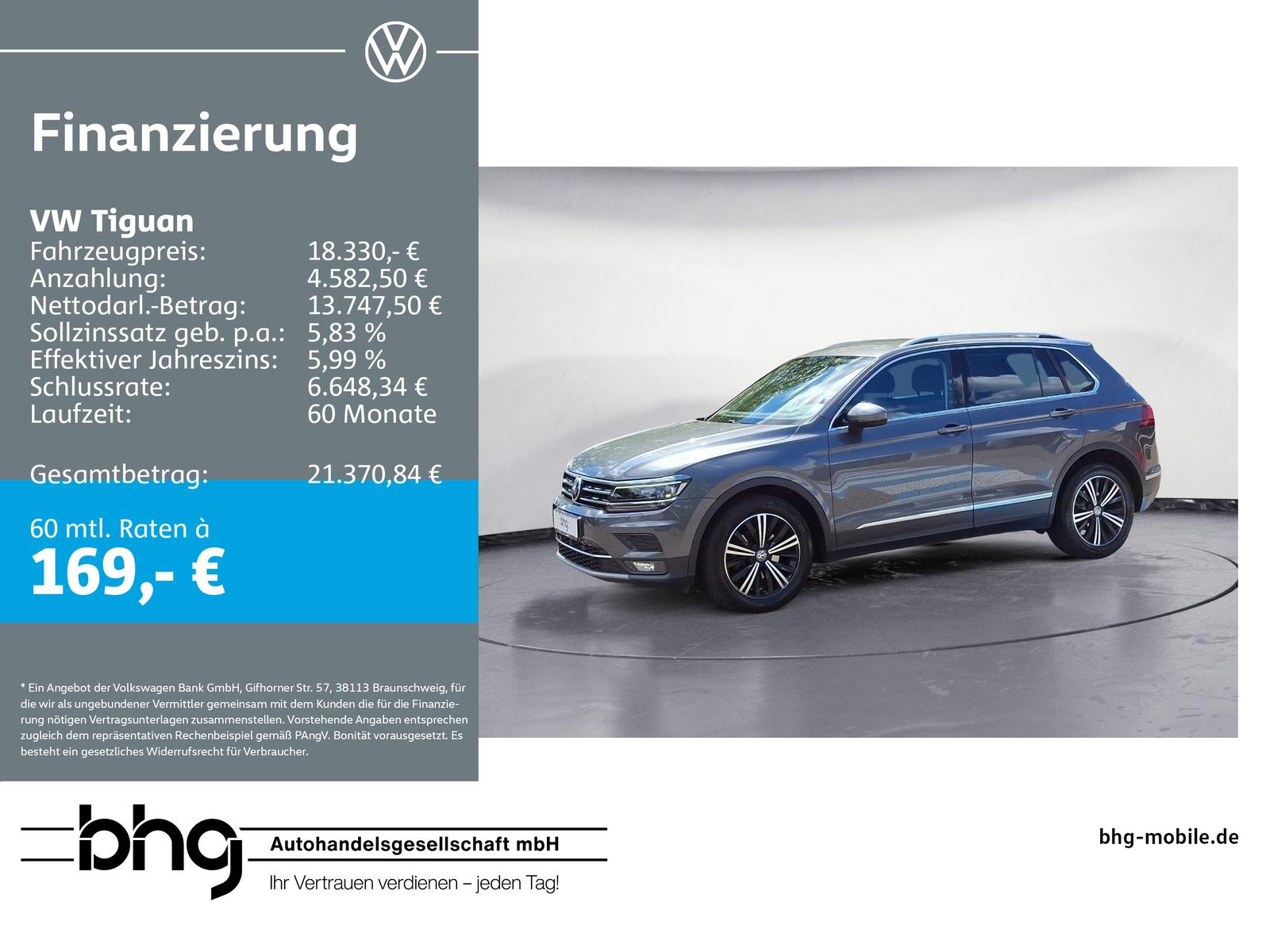 Volkswagen Tiguan Highline 2.0 TDI Navi Pro, 360° Kamera