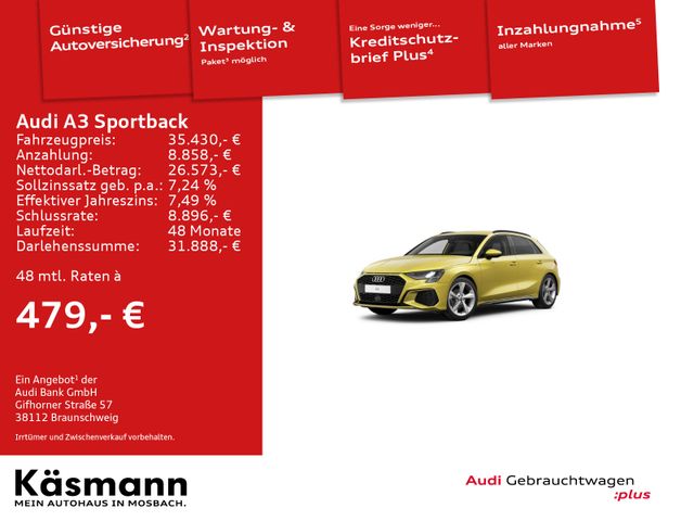 Audi A3 Sportback 30TDI S line AHK NAVI SHZ ACC