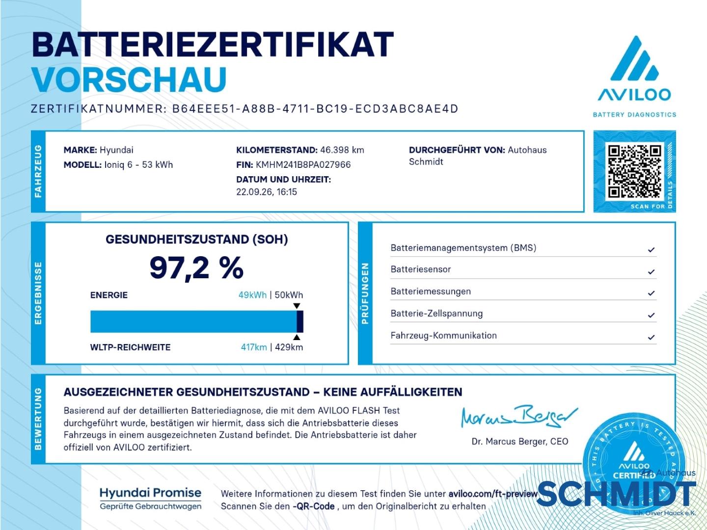HYUNDAI IONIQ 6 53KWH 151CH