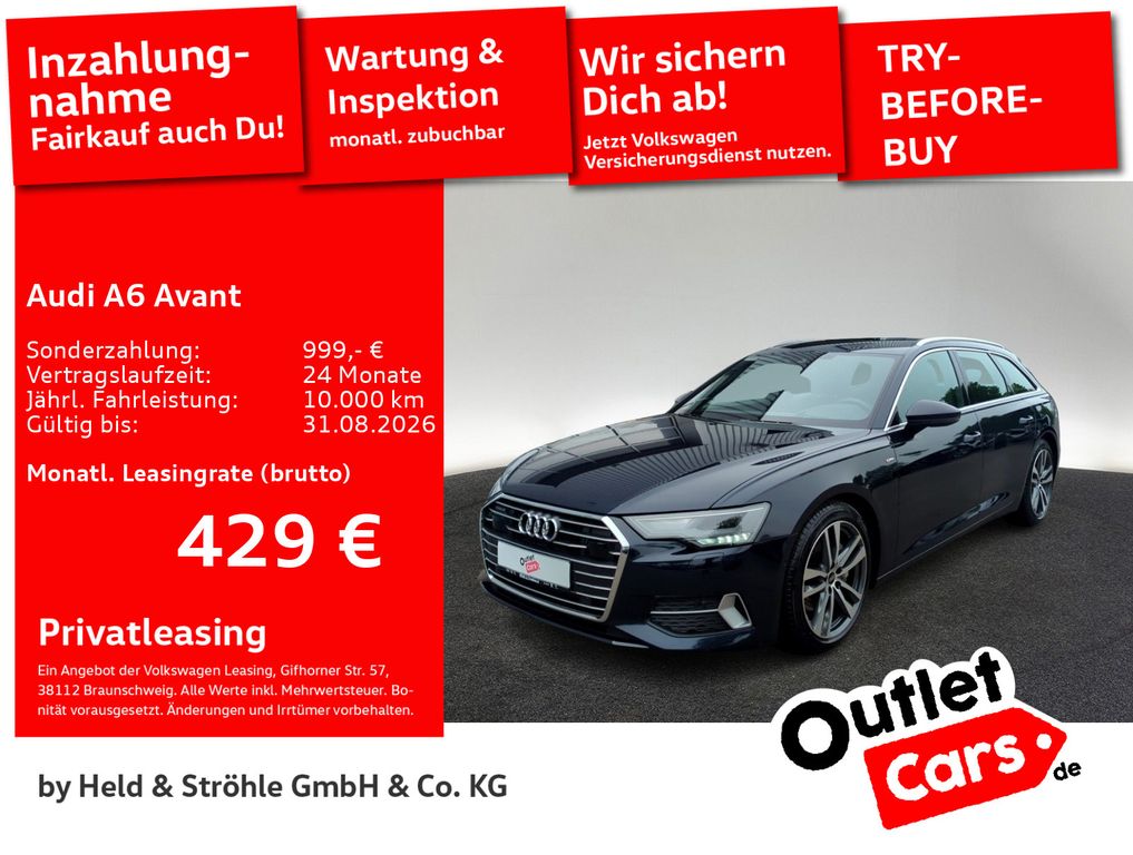 Abbildung Leasingangebot Audi A6 Avant S-Line 45 TDI qu 19 ACC HuD NAVI KAM