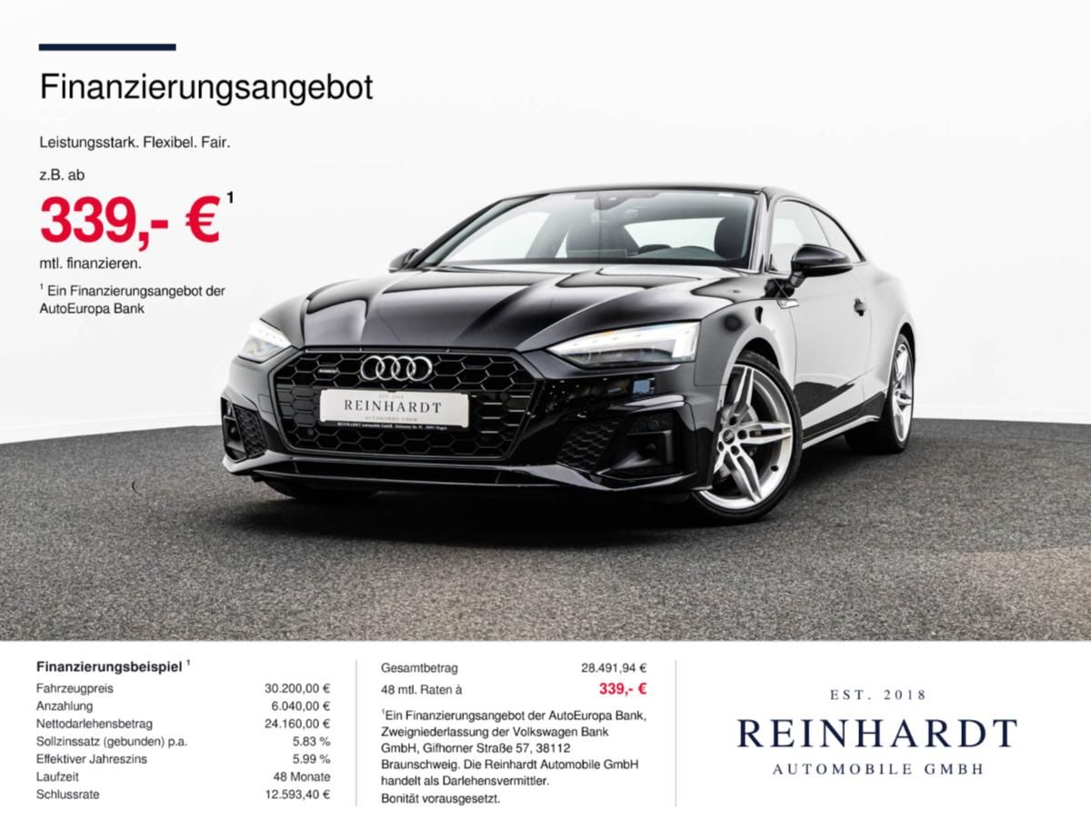 Audi A5 COUPE 40TDi Q S LINE BLACK MTRX/ACC/PANO/KAM.