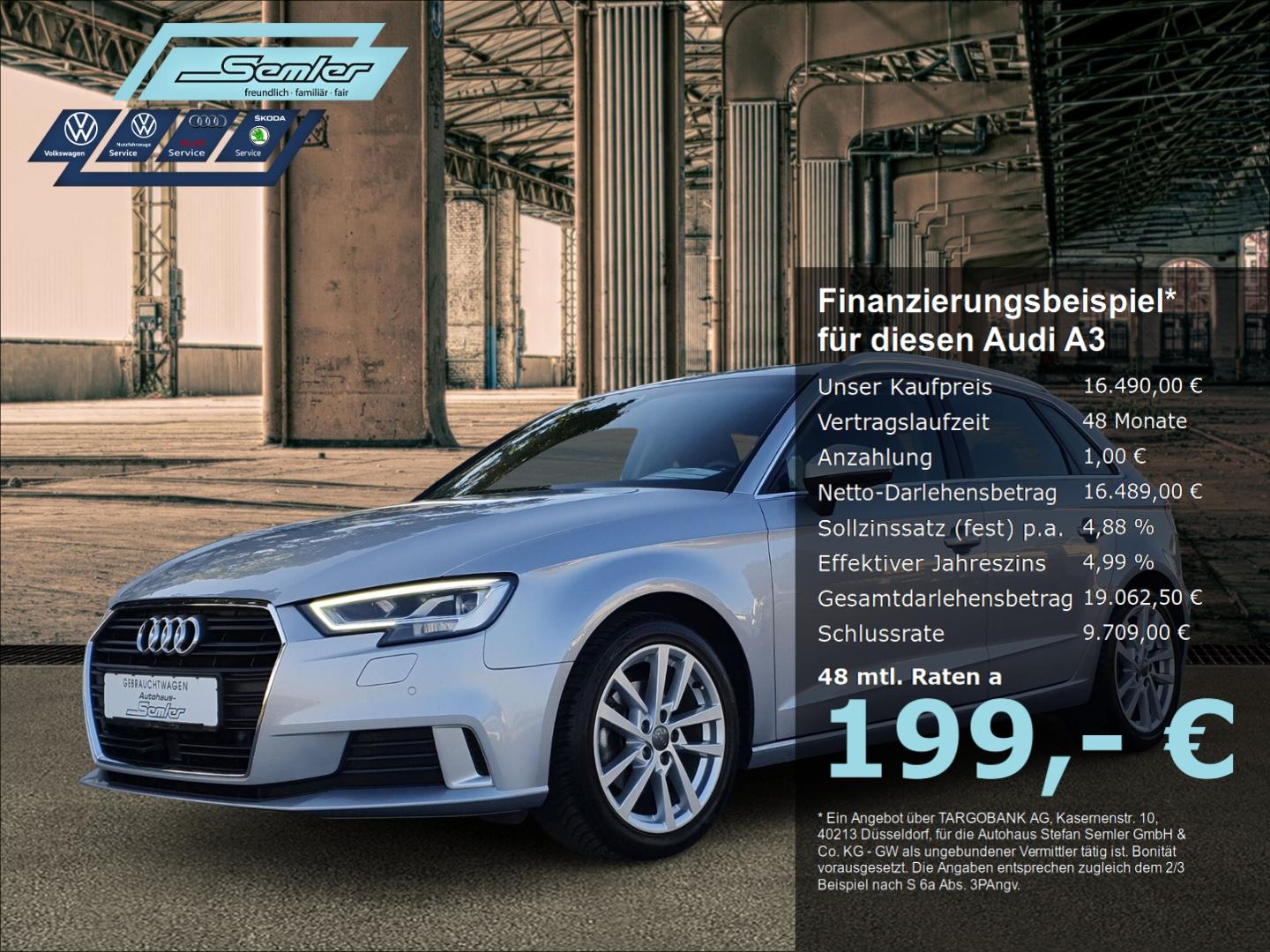 Audi A3 Sportback Sport 1.4 NAV LED V-COCK SHZ PDC