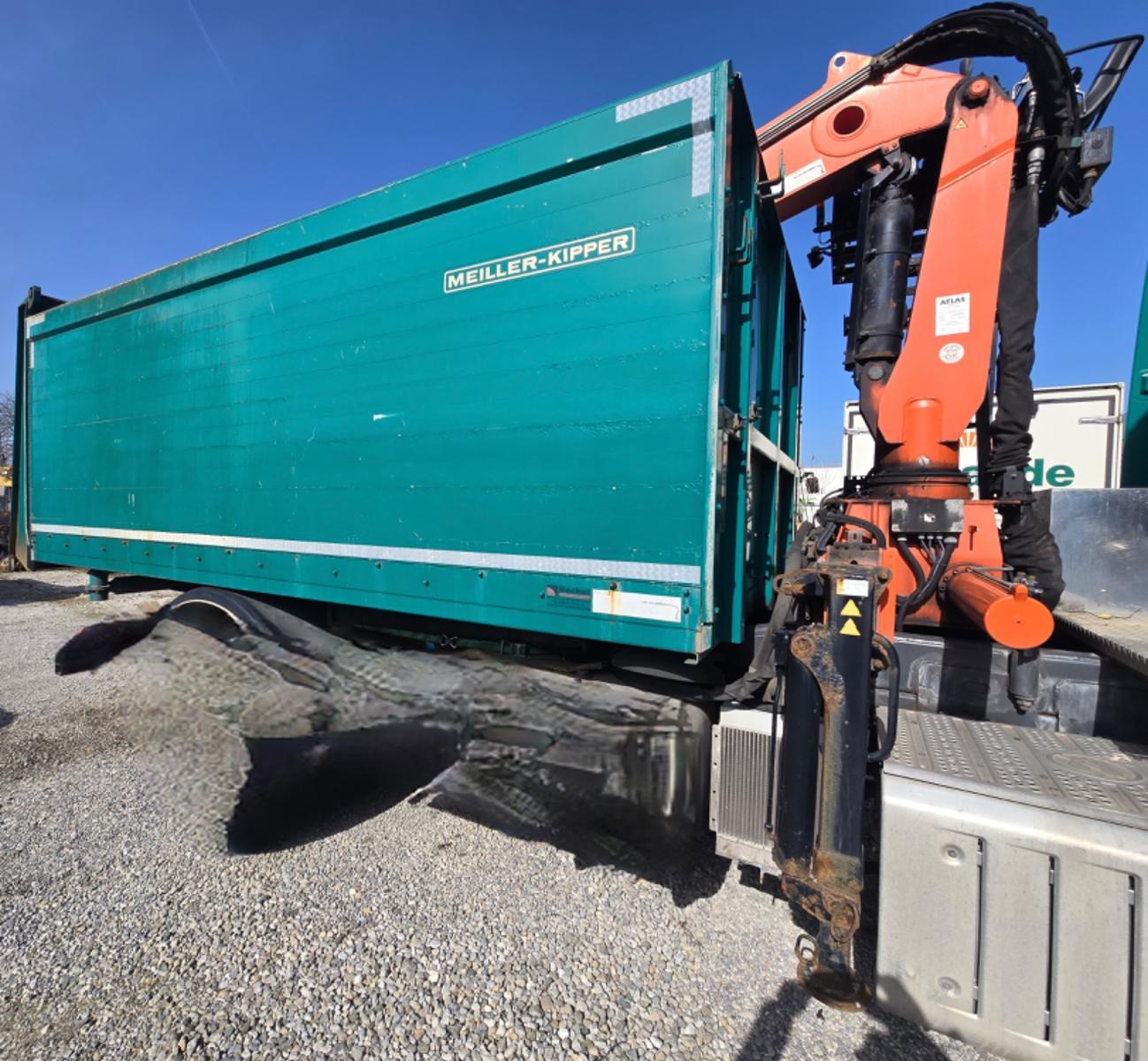 Andere Meiller Muldenkipper mit Atlas Kran 118.2 VGL