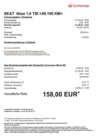 Fahrzeugabbildung Seat Ibiza 1,0 TSI Style OPF >LED/Sitzheiz/TEMP<