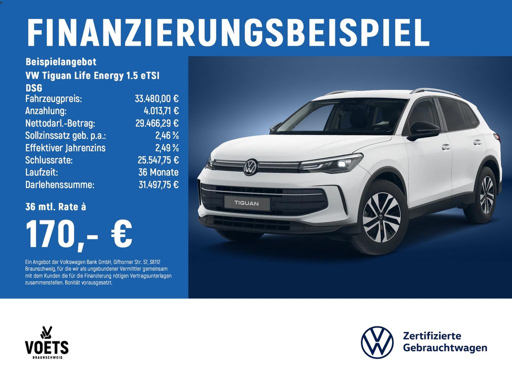 Tiguan Life Energy 1.5 eTSI DSG AHK+AreaView+KEY