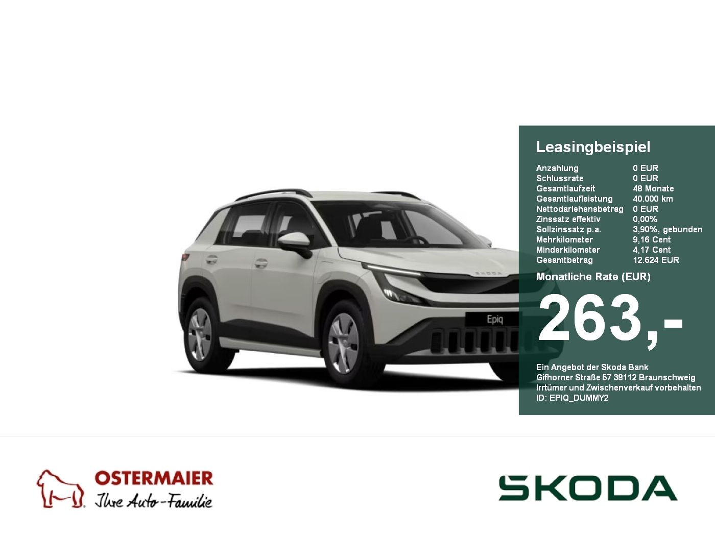 Skoda Epiq 55 Edition Eins 155 kW 1-Gang-Automatik.MAT