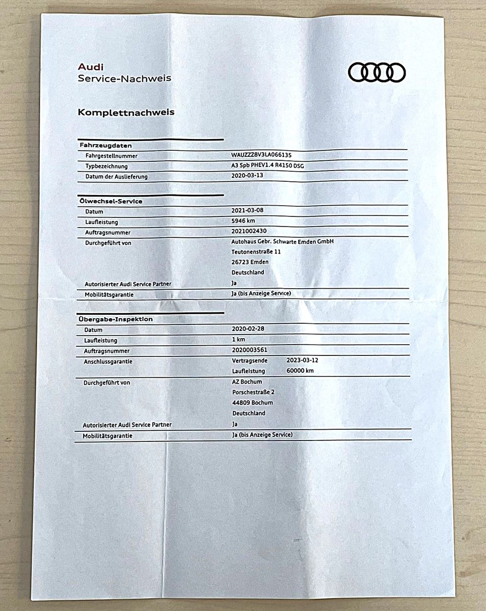 Fahrzeugabbildung Audi A3 Sportback 40 e-tron *VIRTUAL*NAVI*B&O*ACC*LED