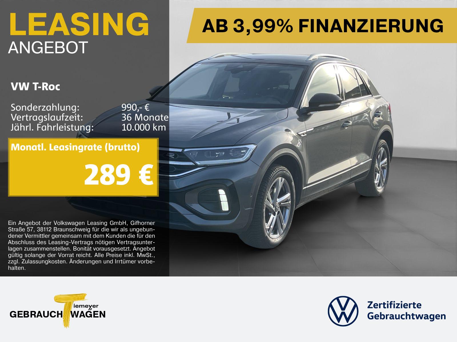 Volkswagen T-Roc 1.0 TSI R-LINE AHK KAMERA ERGO NAVI LED+