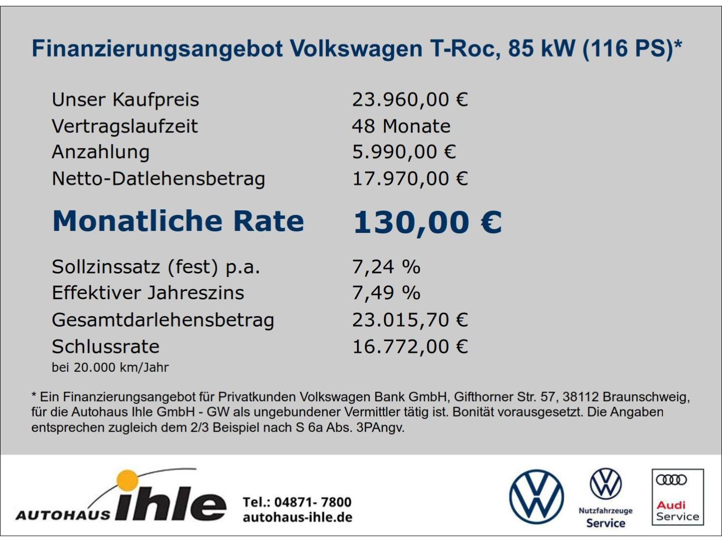 Volkswagen T-Roc 2,0 TDI Goal R-KAMERA+AHK+WINTERRÄDER+IQ.D, миниатюра 2