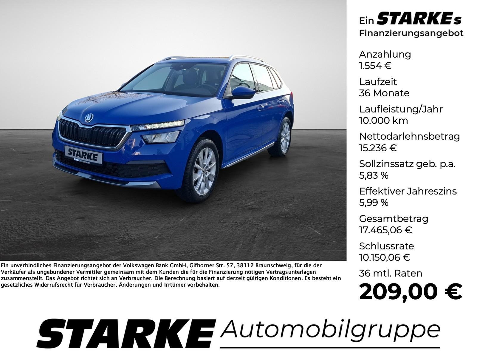 Skoda Kamiq 1.0 TSI DSG Style  LED PDC LM Tempo Klima