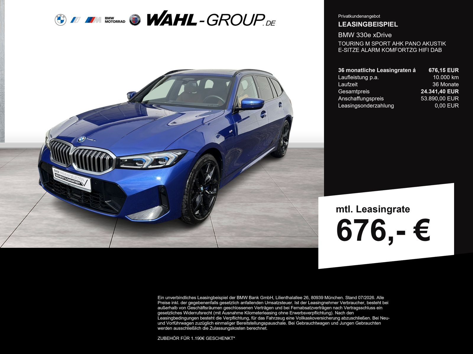 BMW 330e xDrive TOURING M SPORT AHK PANO AKUSTIK  E-