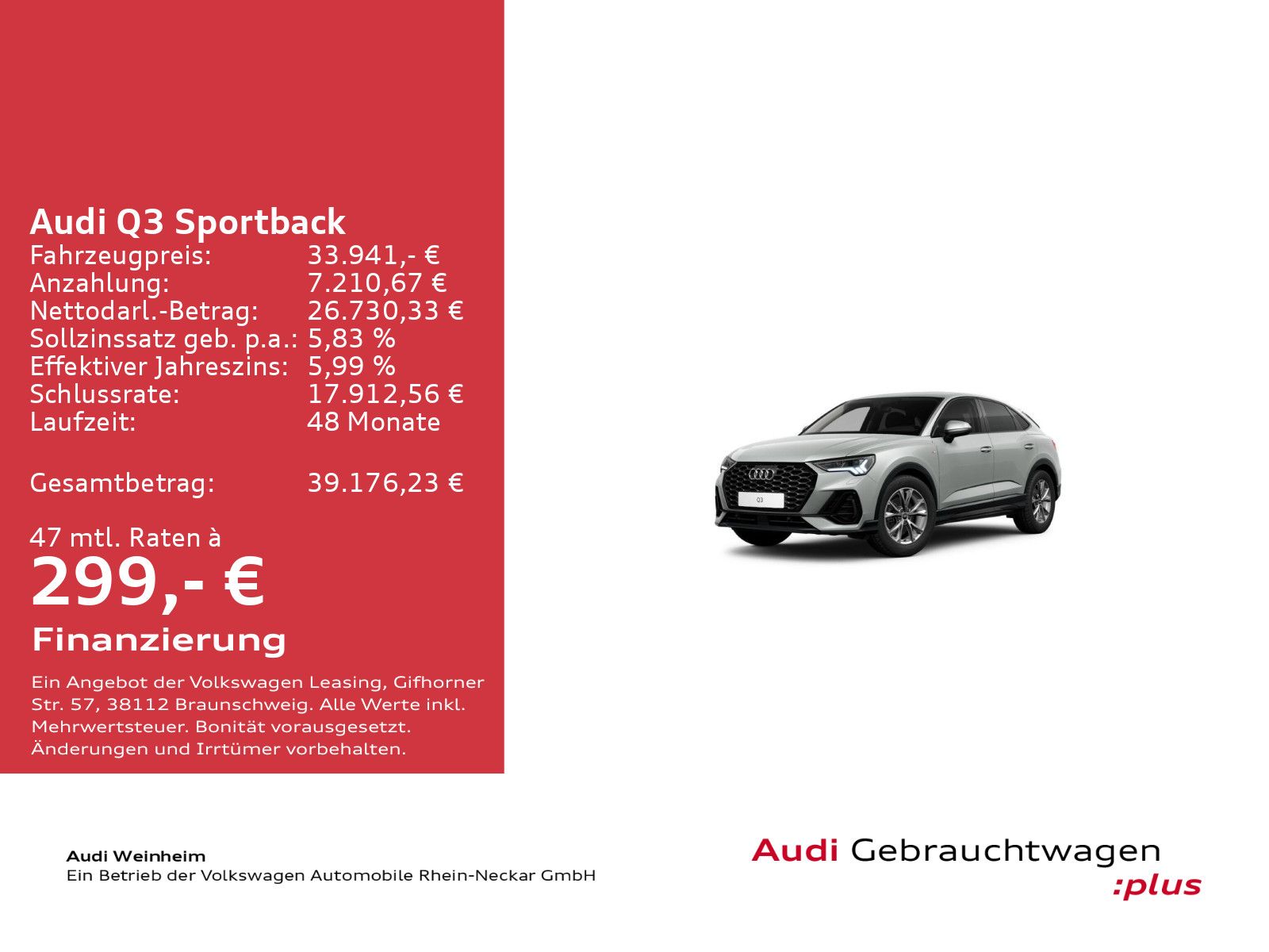 Audi Q3 Sportback 35 TDI S-tronic S-Line Matrix Stand foto 2