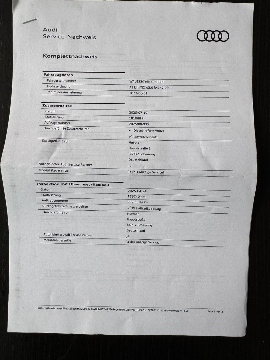 Fahrzeugabbildung Audi A3 40 TDI LIM. QUATTRO 3X S-LINE RS3 S-SITZE B&0