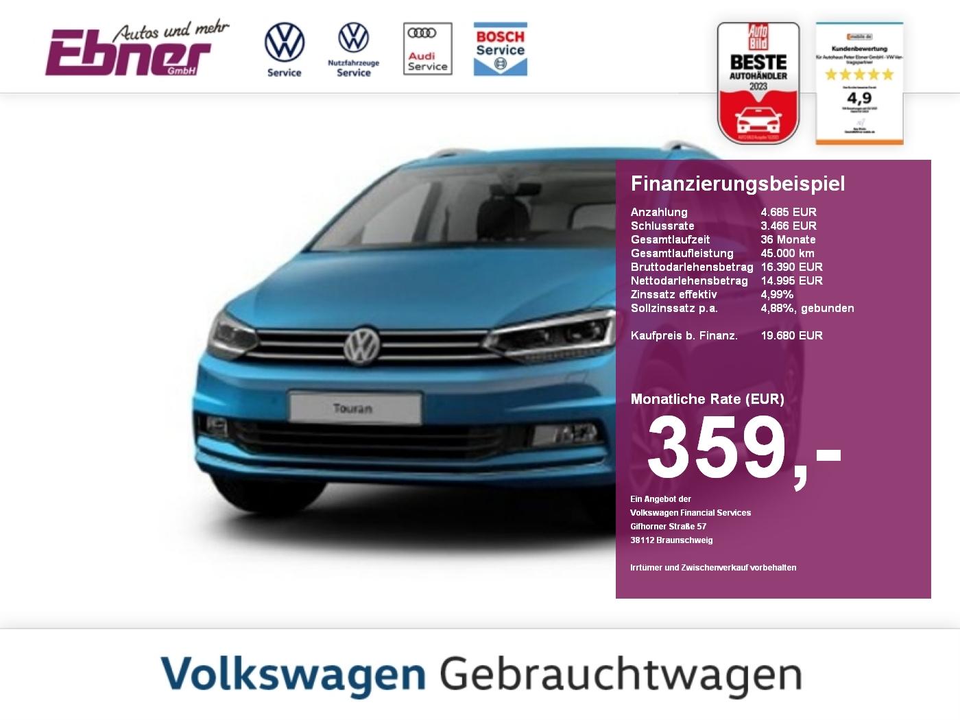 Volkswagen Touran SOUND TDI AHK+LED+KEYLESS+EL.KLAPPE+NAVI-