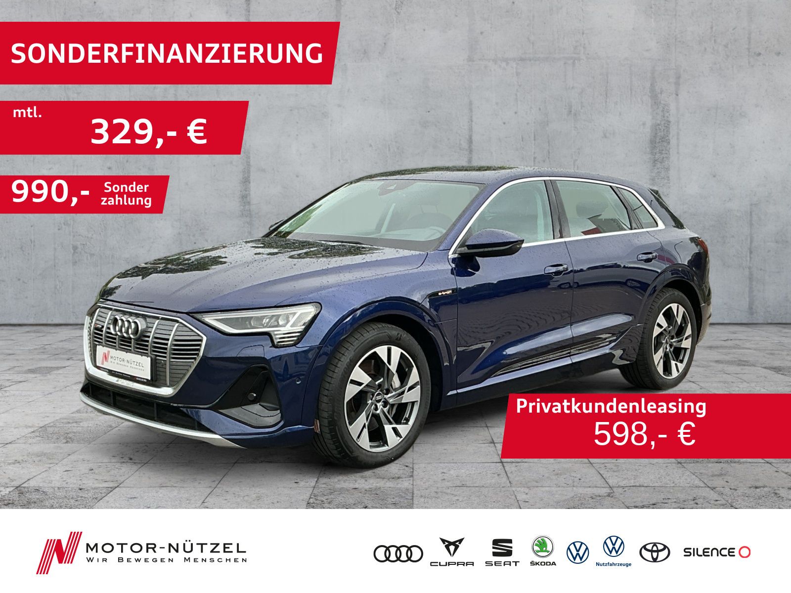 Audi e-tron 55 QU S-LINE EXT MATRIX+NAVI+AIR+ACC+HuD