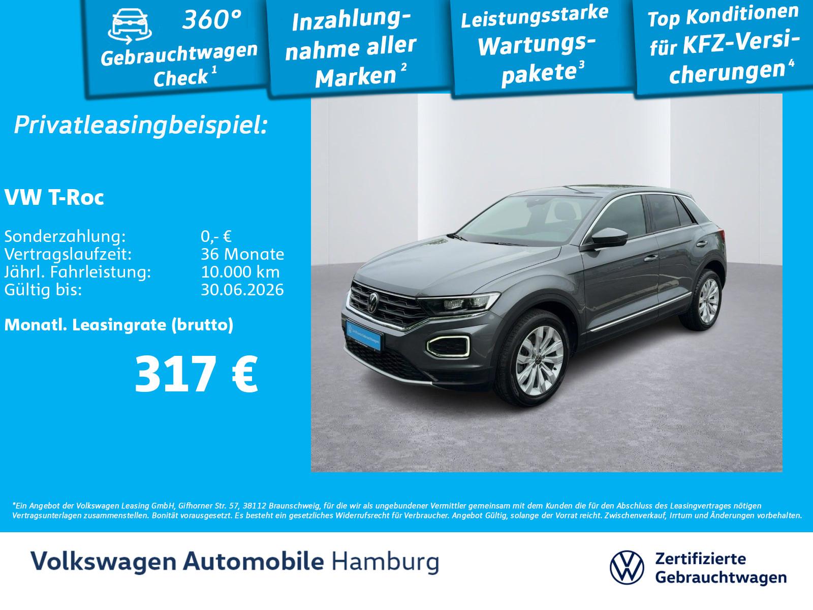 Volkswagen T-Roc 2.0 TDI Sport DSG AHK Rückfahrkamera Navi