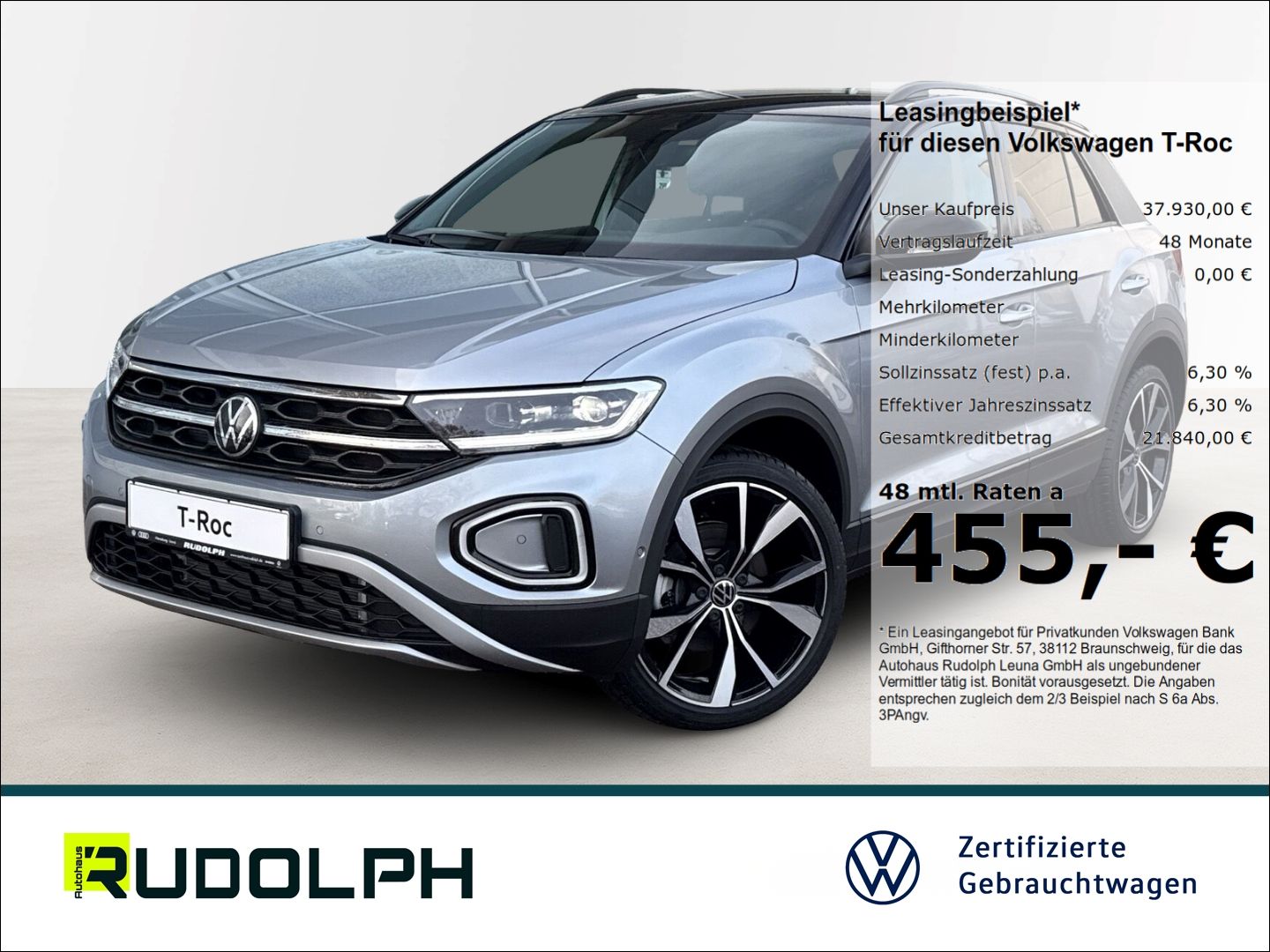 Volkswagen T-Roc Style 2.0 TDI DSG SHZ Navi AHK ACC Fernlic