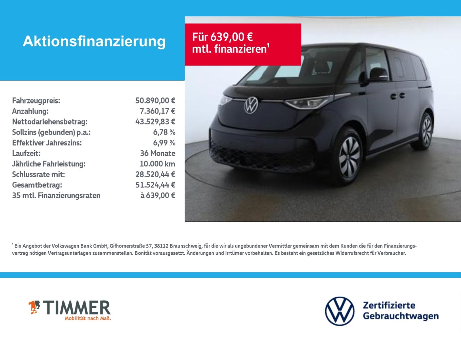 Volkswagen ID.Buzz PURE KR 63 kWh IQ.LIGHT ACC RKAM NAV foto 2