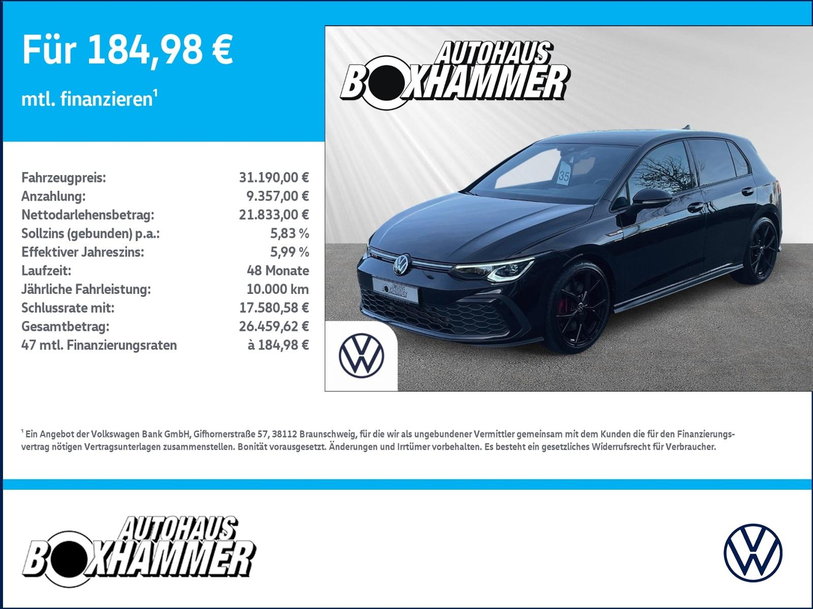 Volkswagen Golf VIII GTI 2,0 TSI DSG  STAND.HEIZ+Black.STYL