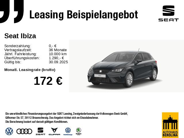Vorschaubild: SEAT Ibiza 1.0 TSI Road Edition DSG - Bestellangebot (Fahrzeug-Nr. 9EXH6J5V64)