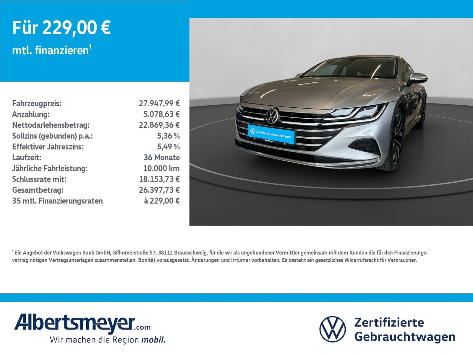 VW Arteon Shootingbrake 2.0 TDI 4Motion Elegance +L