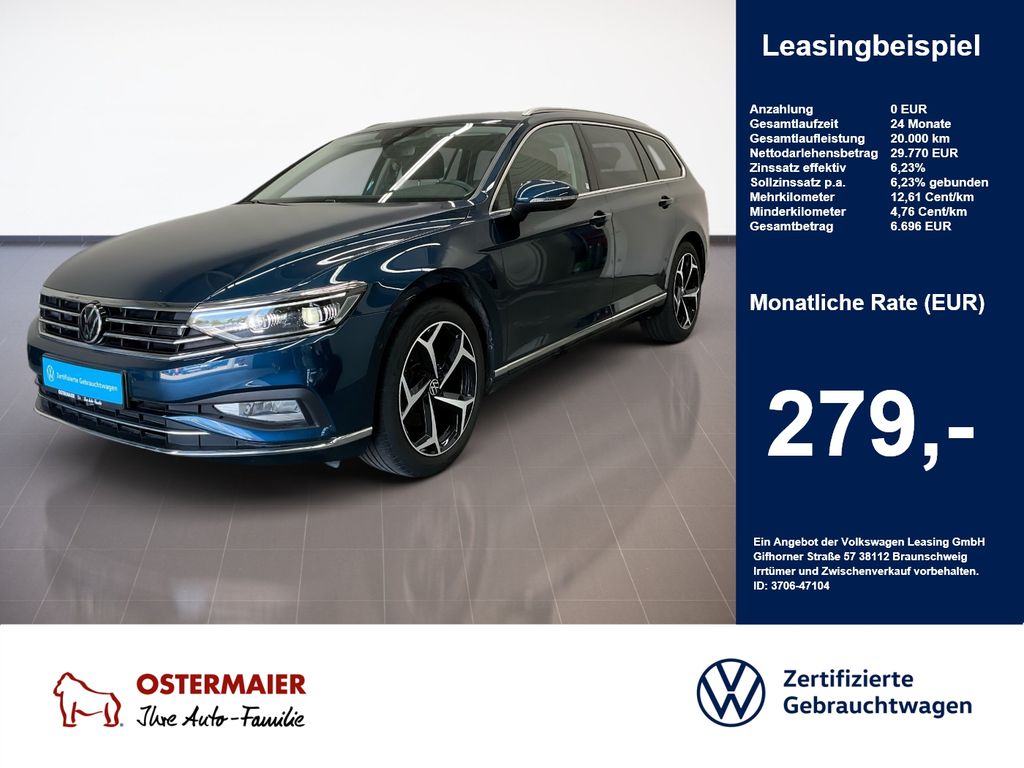 Abbildung Leasingangebot Volkswagen Passat Variant ELEGANCE 2.0TSI 190PS DSG NP.67t.