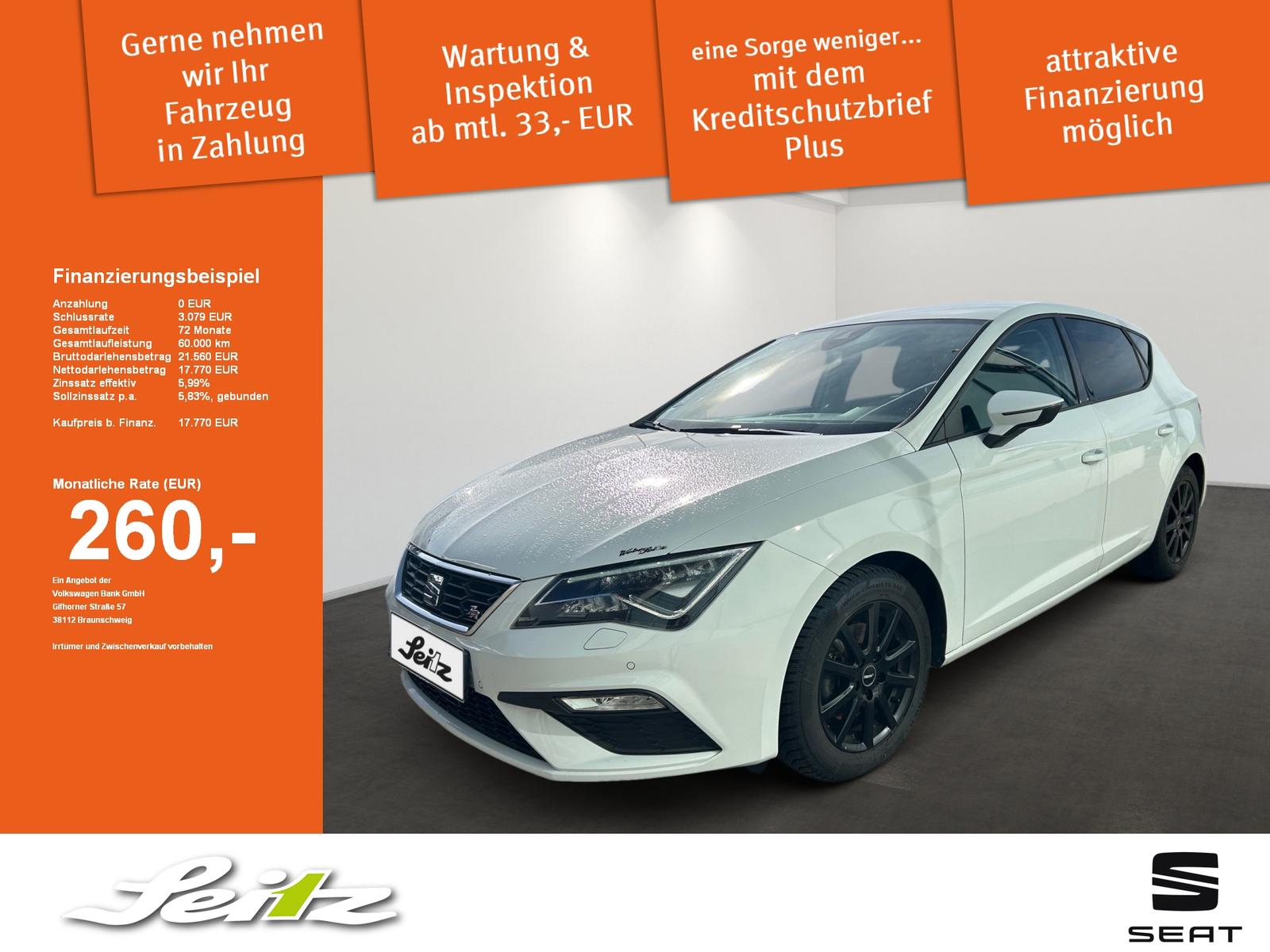 Seat Leon FR 1.5 TSI Black Matt Edition LED. Navi. Rü