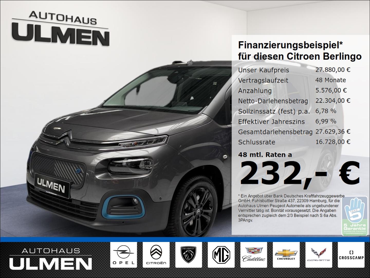 Citroën Berlingo Shine XL 136 Rückfahrkamera Totwinkelas
