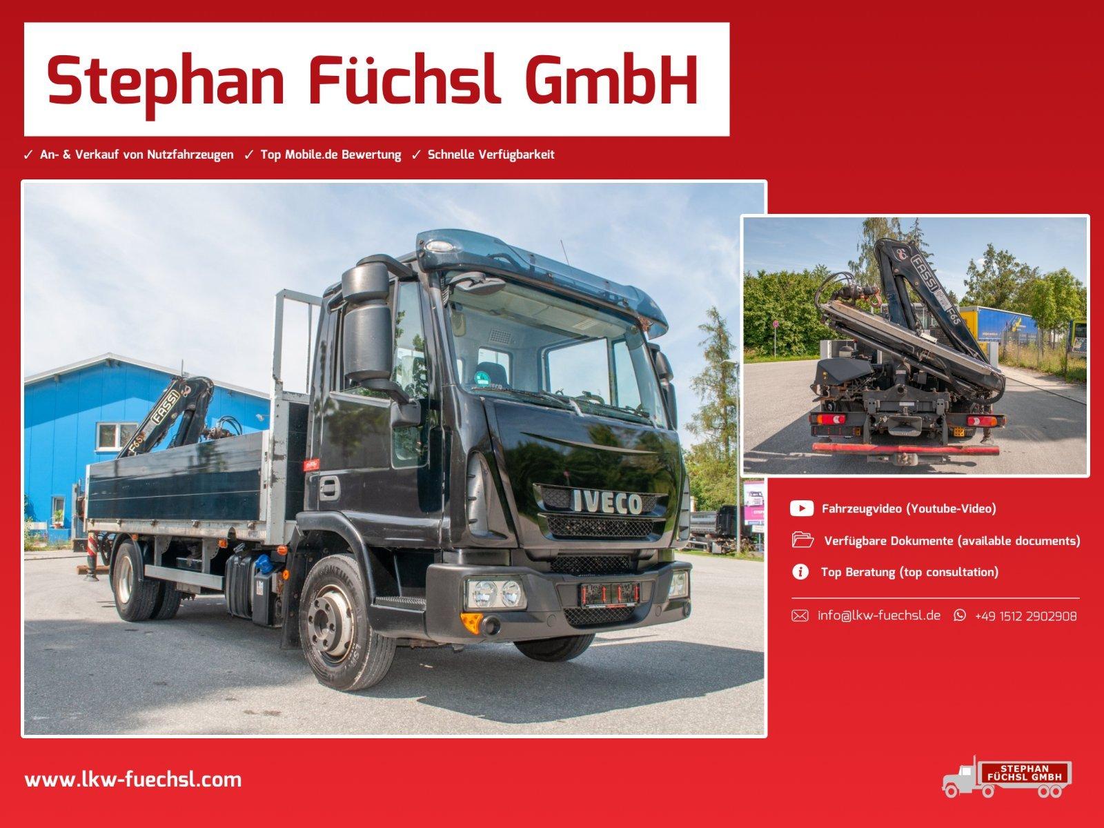Iveco Eurocargo ML75E Pritsche + Kran FASSI F65A Funk
