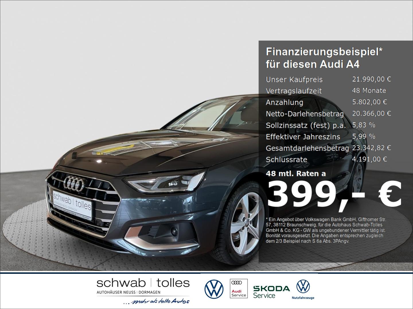 Audi A4 35 TFSI advanced DAB Elektr-/Memory Sitz GRA