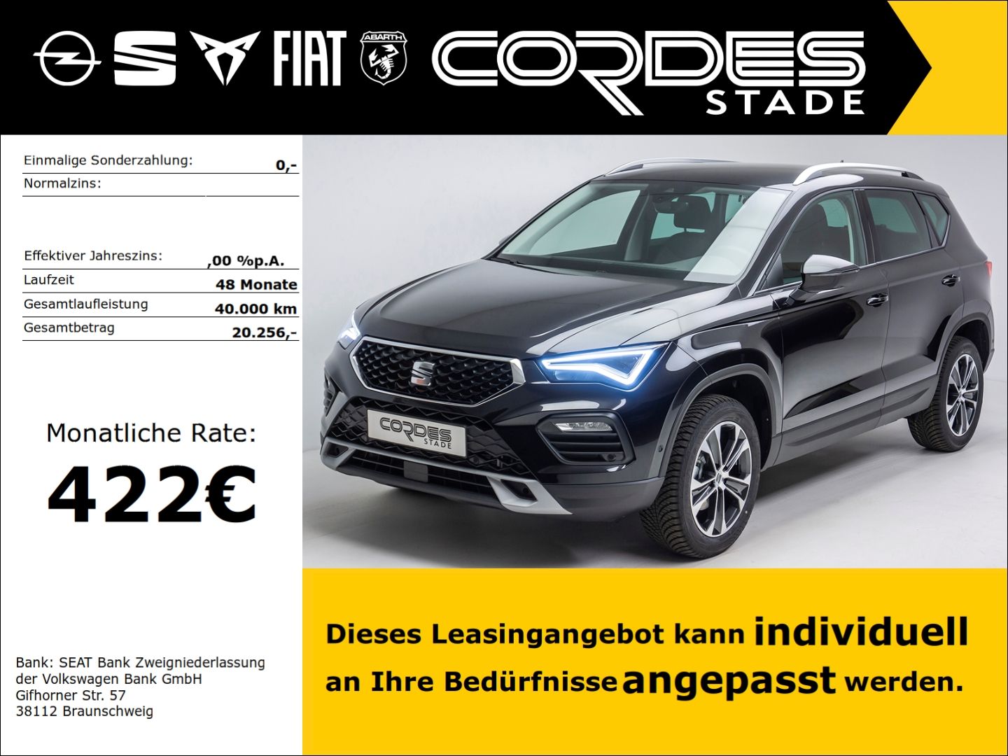 Seat Ateca Style ACC PDCv+h AHK Rückfahrkam. (NW80)