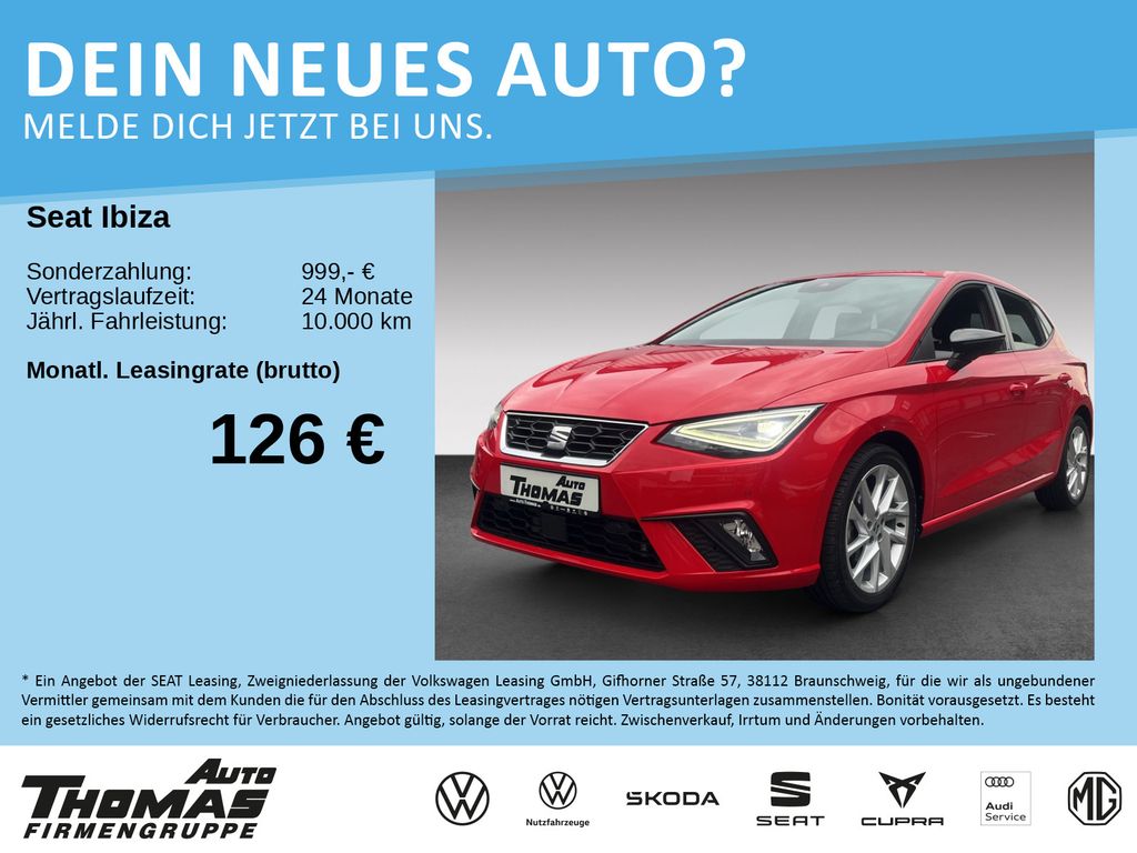 Ibiza FR 1.0 TSI NAVI+KAMERA+LED