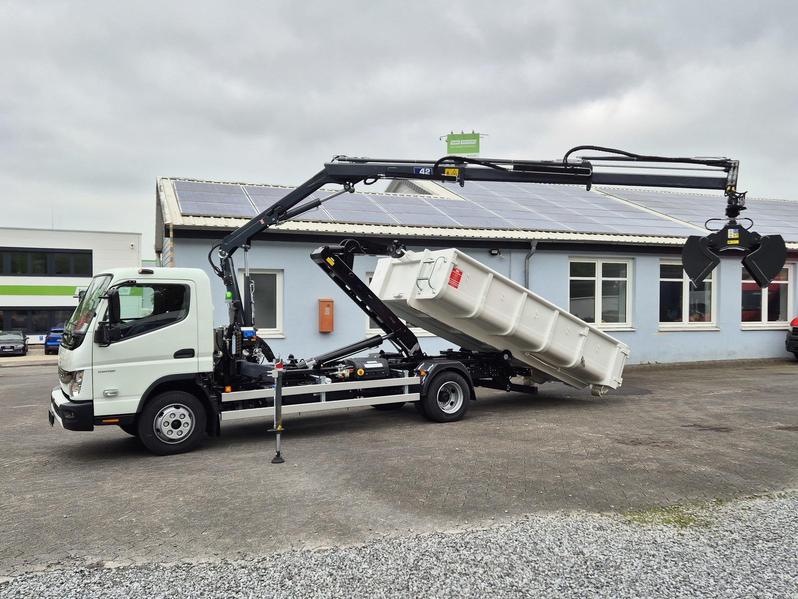 FUSO 9C18 City Abrollkipper + Ladekran m.Greifer