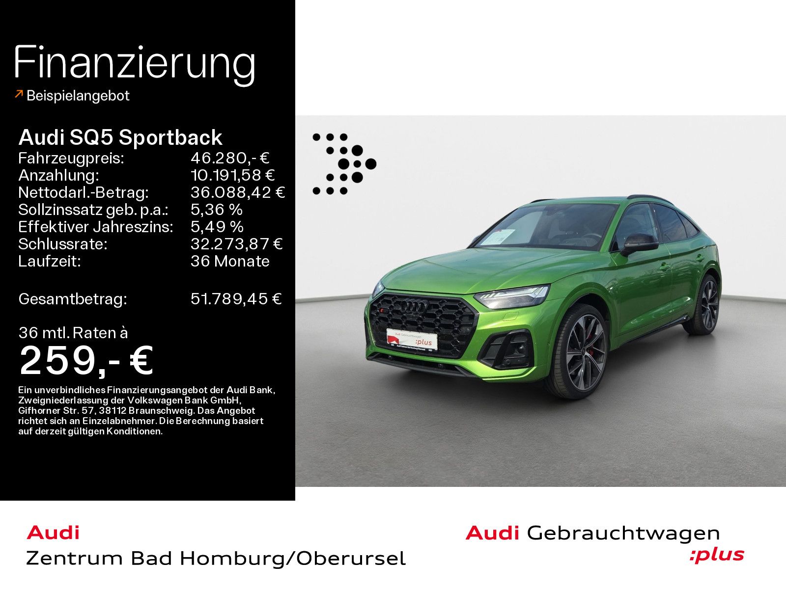 AUDI SQ5 Sportback TDI qu*Navi*Matrix*HUD*B&amp;O*Pano*Vi