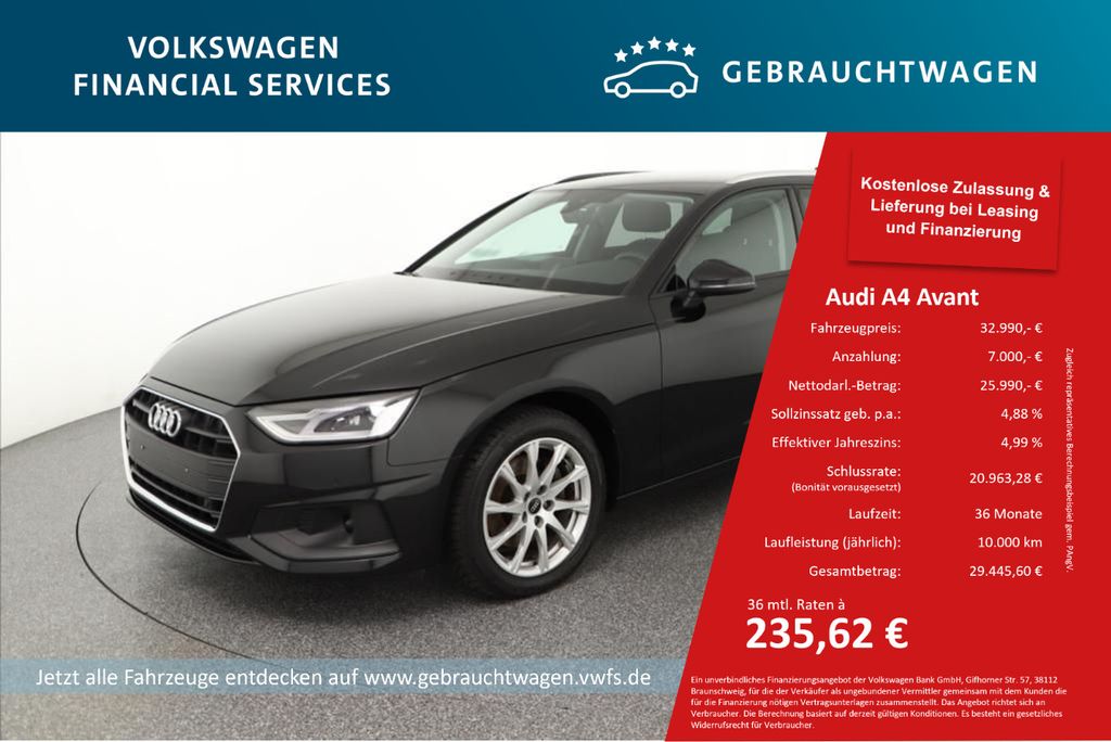 Audi A4 Avant 2.0 35 TDI 120kW AHK*PDC*RFK*SH*Klima