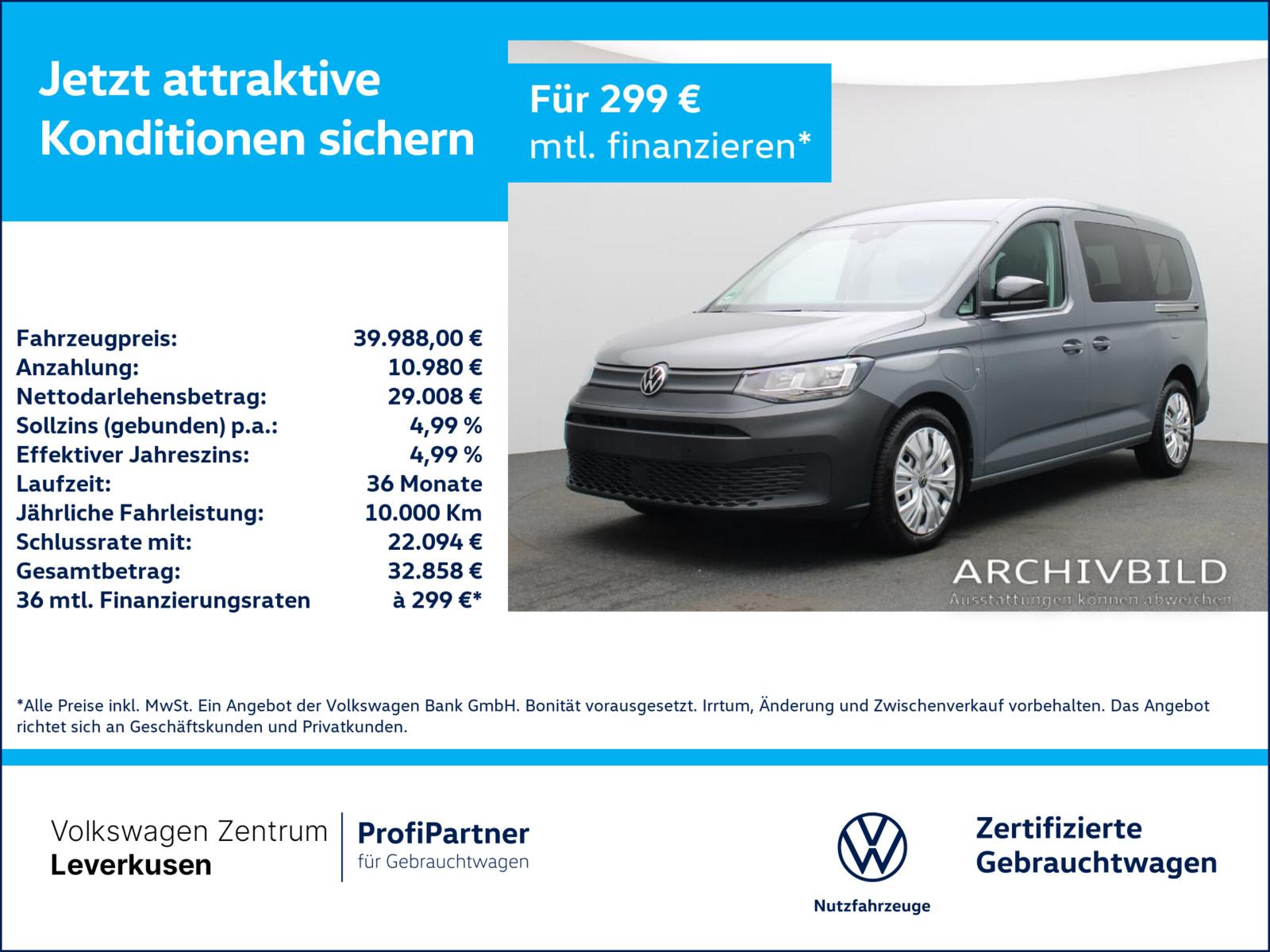 Volkswagen Caddy eHybrid Maxi Lang DSG 7-SITZER PORT NAVI