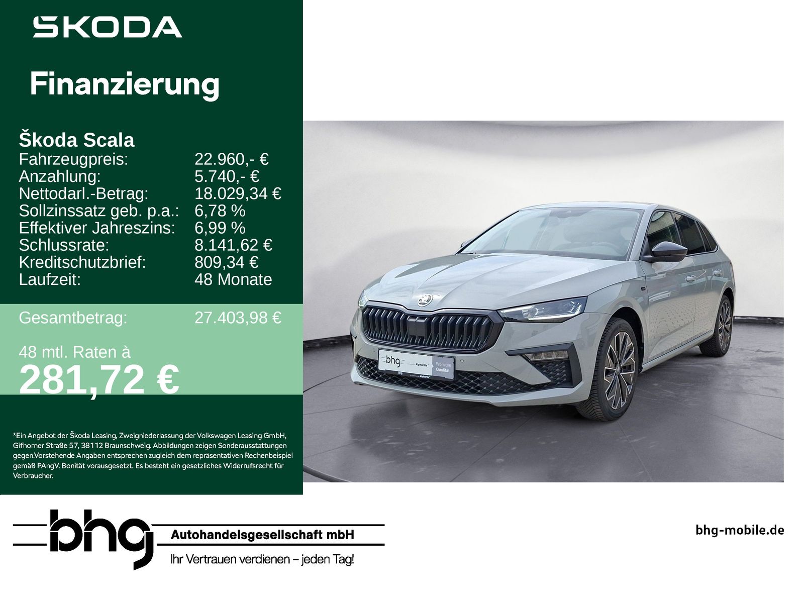 Skoda Scala 1.0 TSI DSG Tour