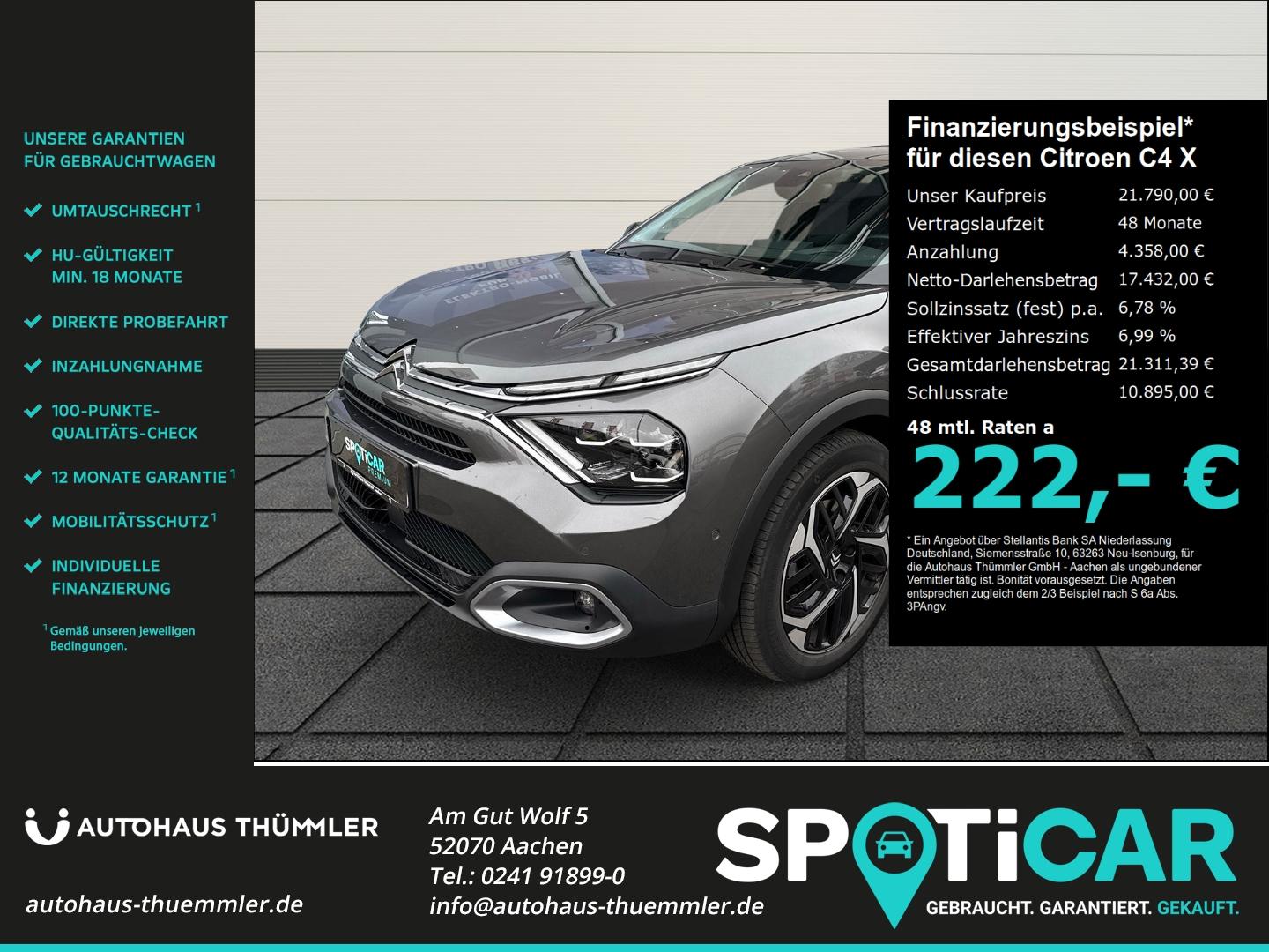 Citroën C4 X Shine HUD Navi Soundsystem LED Apple CarPla