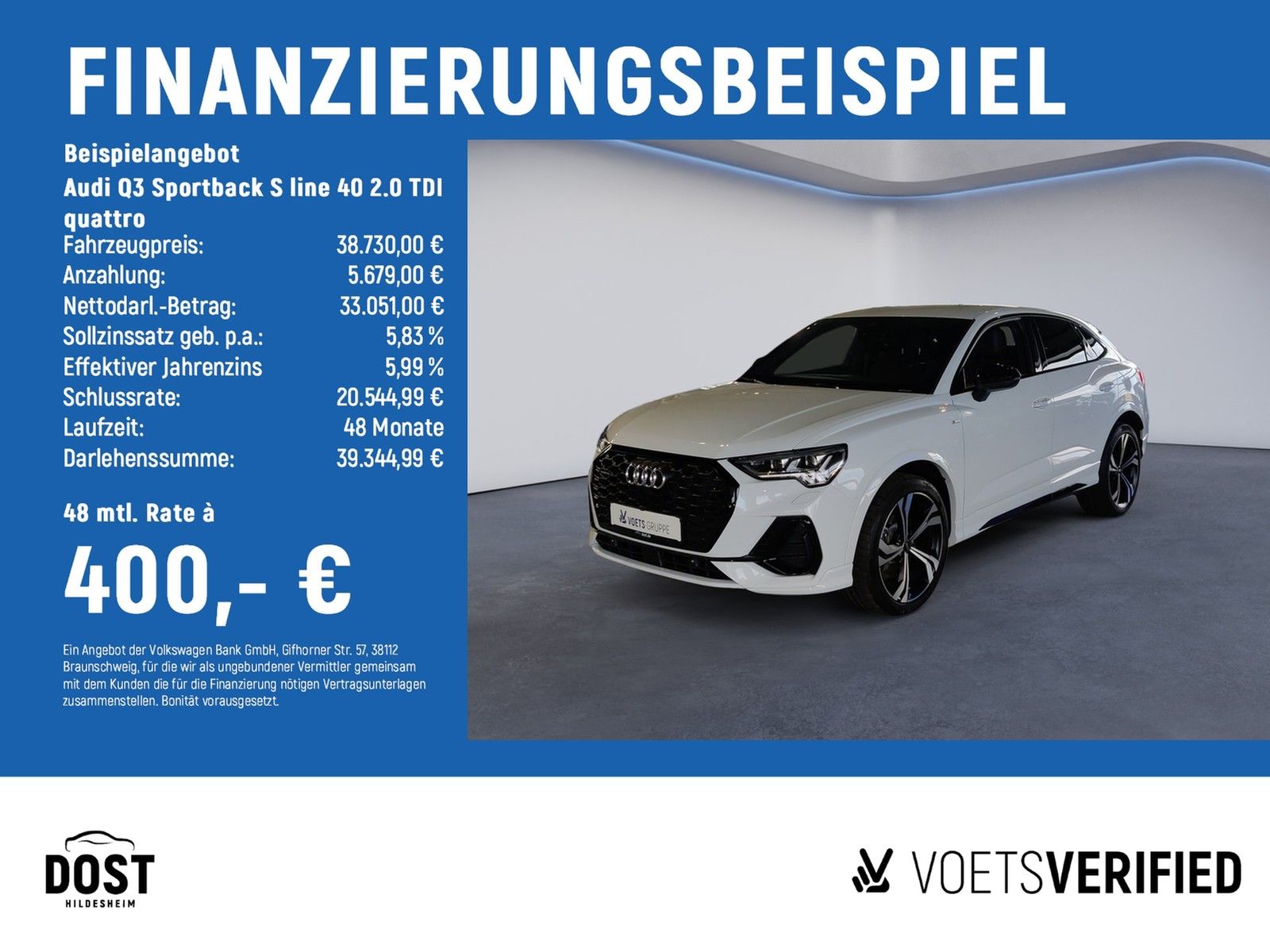 Audi Q3 Sportback S line 40 2.0 TDI quattro AHK+NAVI foto 1