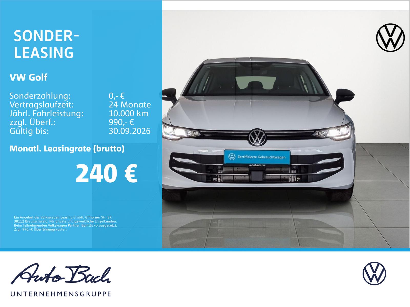 Volkswagen Golf VIII 1.5 eTSI DSG ENERGY, Navi, LED, Rückfa, миниатюра 2
