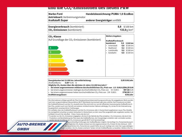 Ford PUMA 1,0 EcoBoost Titanium FAP Winterpaket AHK