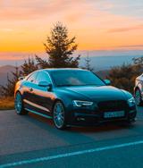 Audi S5 B8(8T), 3.0 TFSI, Klappenabgasanlage, 20 Zoll - mit Benzin-Antrieb: Coupe, Blau, Panorama-Dach