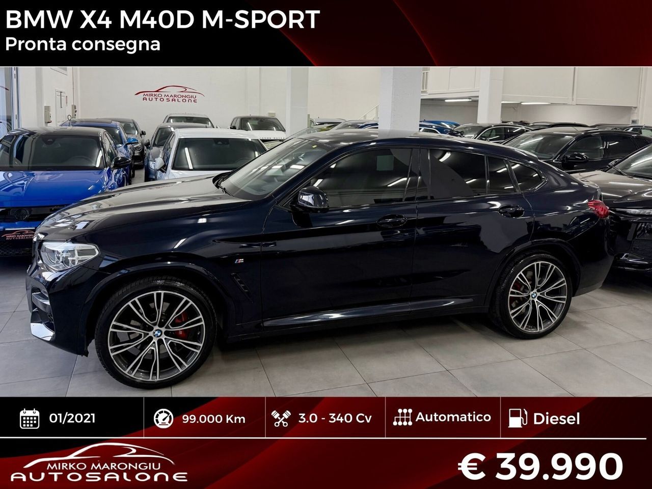 BMW Bmw X4 xDriveM40d 3.0 340cv M-sport FINANZIABILE